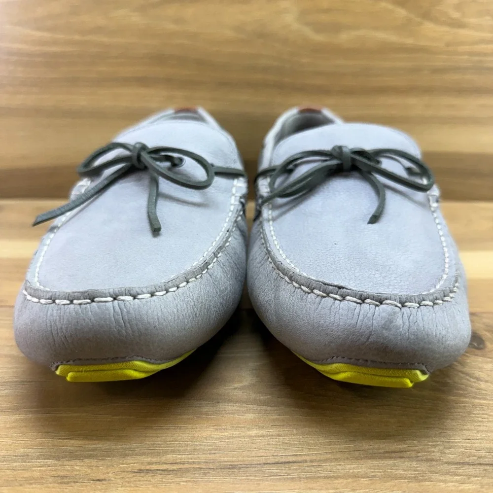 Cole Haan Zero Grand Driving Loafers Mens 10 M Gray Nubuck Leather Moc Toe Light